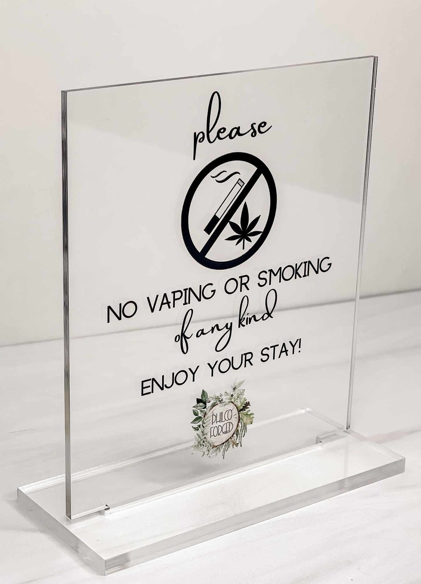 No Smoking Sign, With Logo