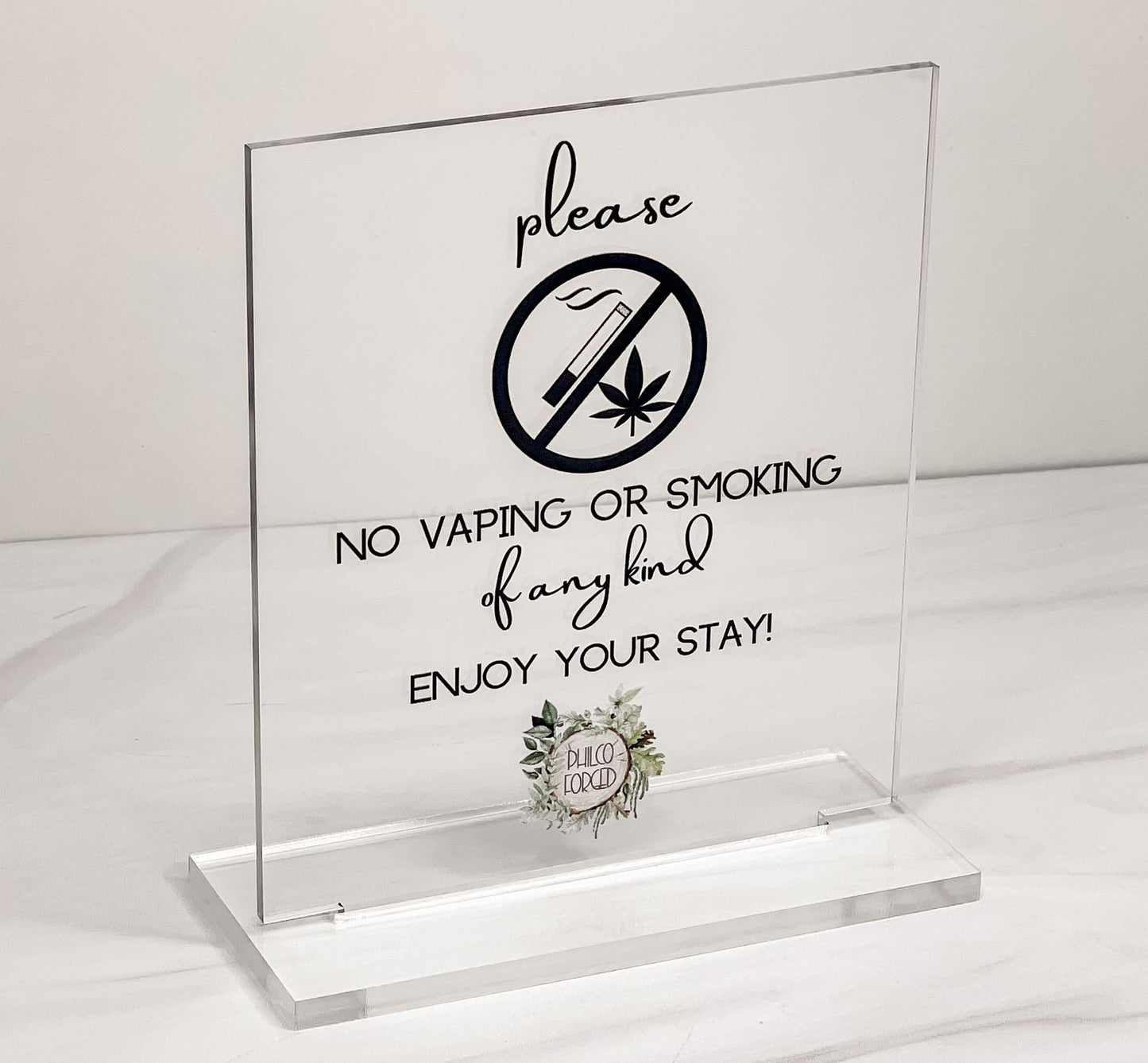 No Smoking Sign, With Logo