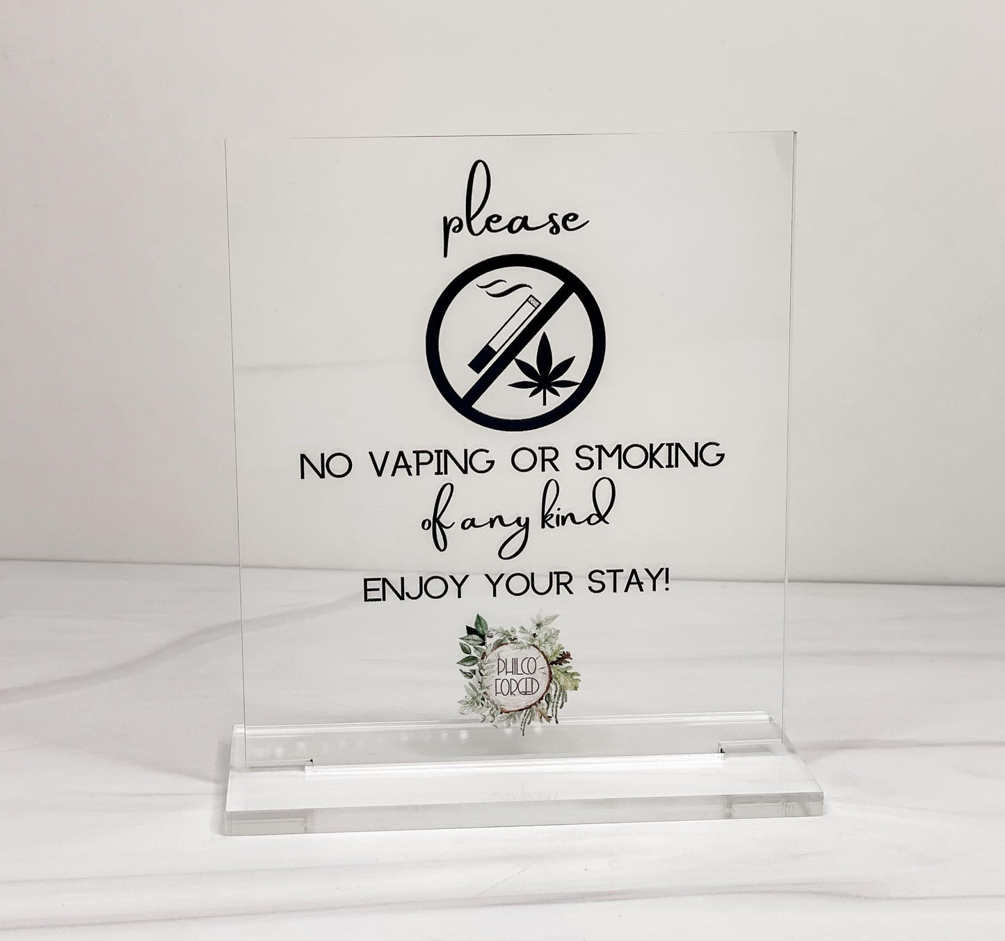 No Smoking Sign, With Logo