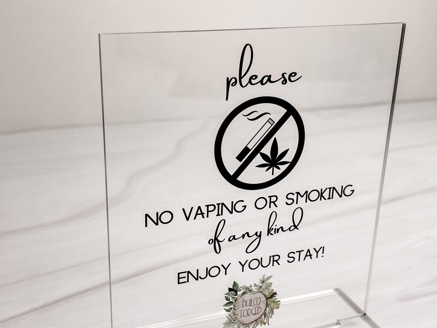 No Smoking Sign, With Logo