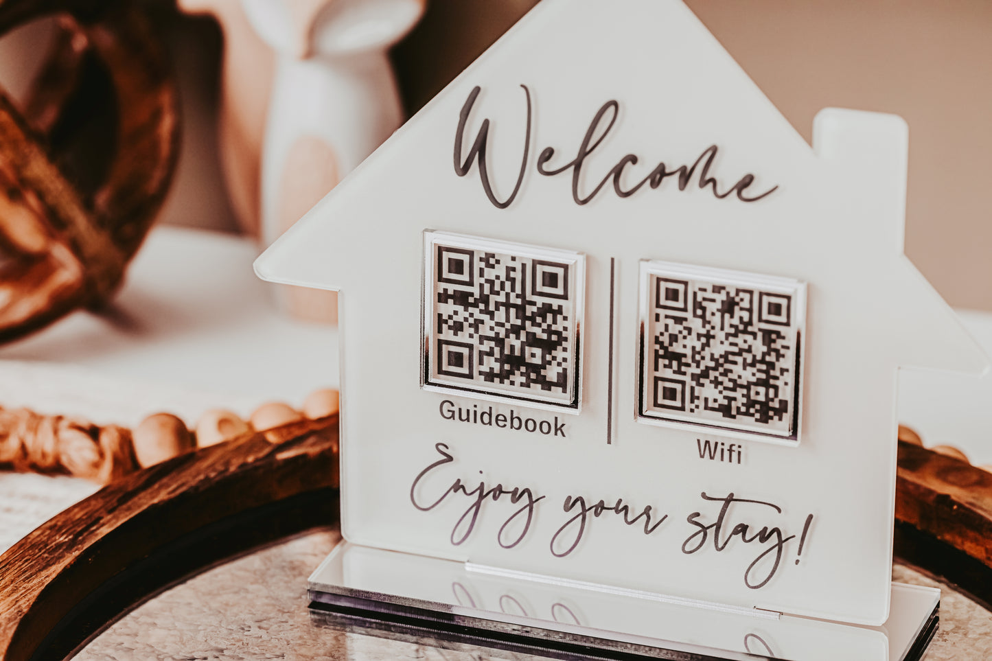 Guidebook and Wifi Welcome Sign