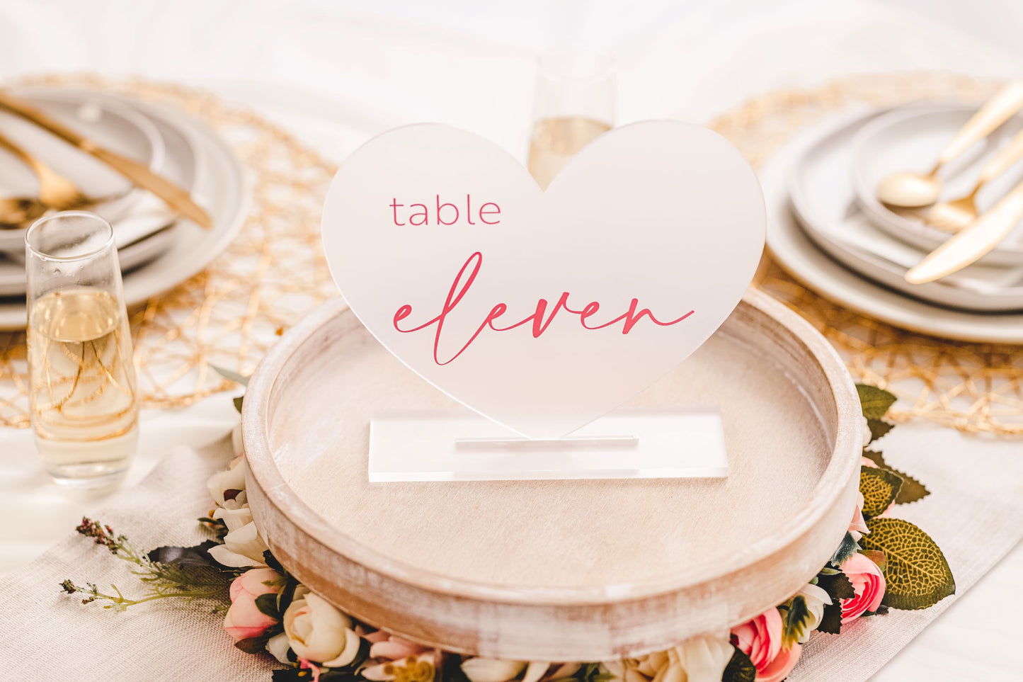 Heart Shaped Table Numbers