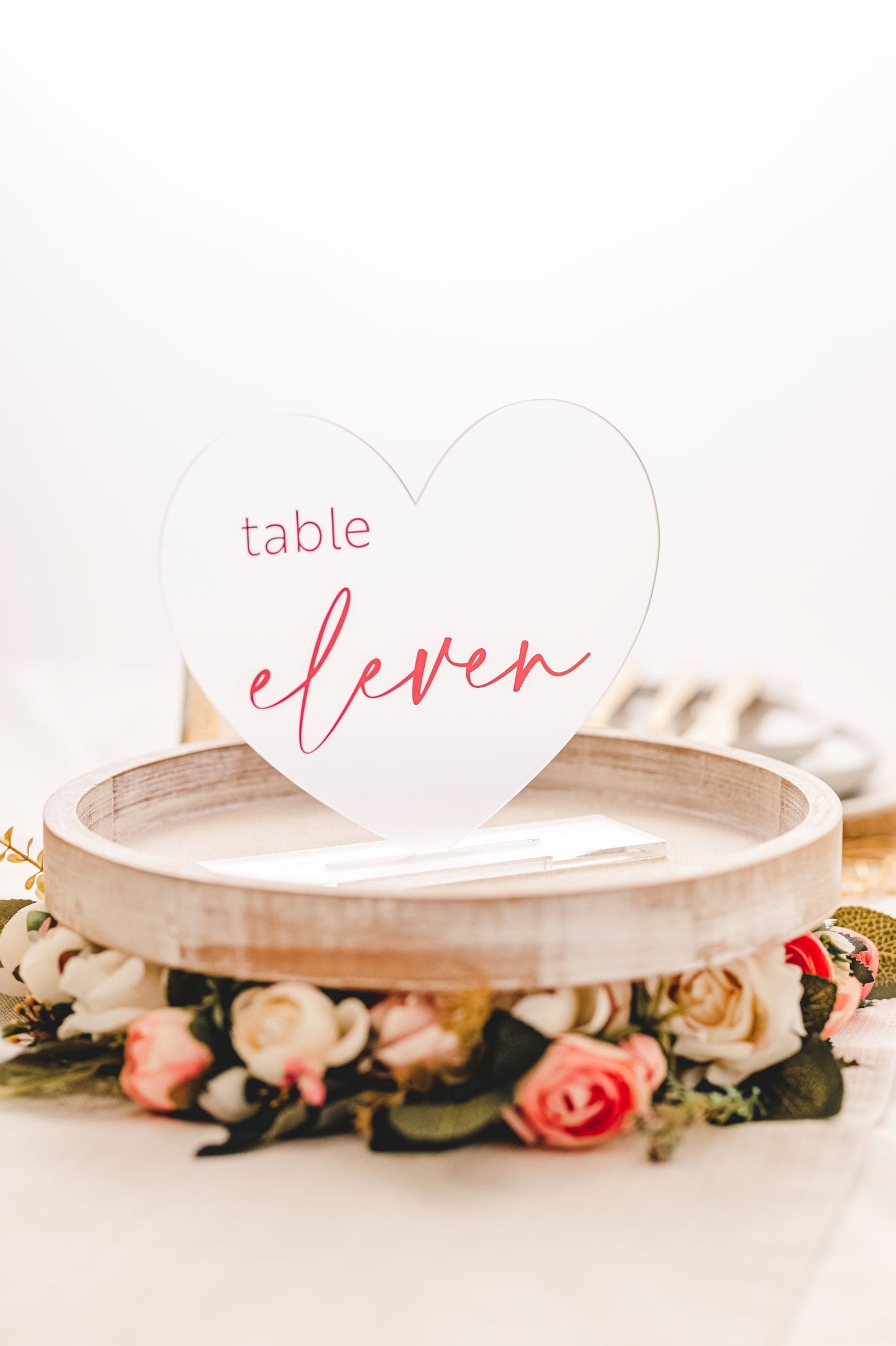 Heart Shaped Table Numbers