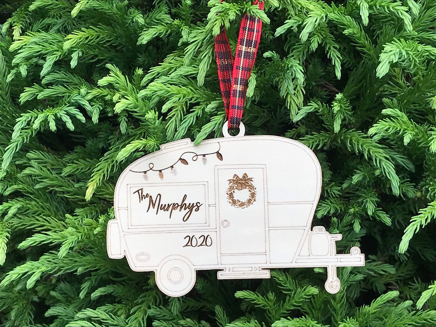 Personalized Camper Christmas Ornament