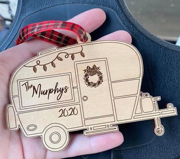 Personalized Camper Christmas Ornament