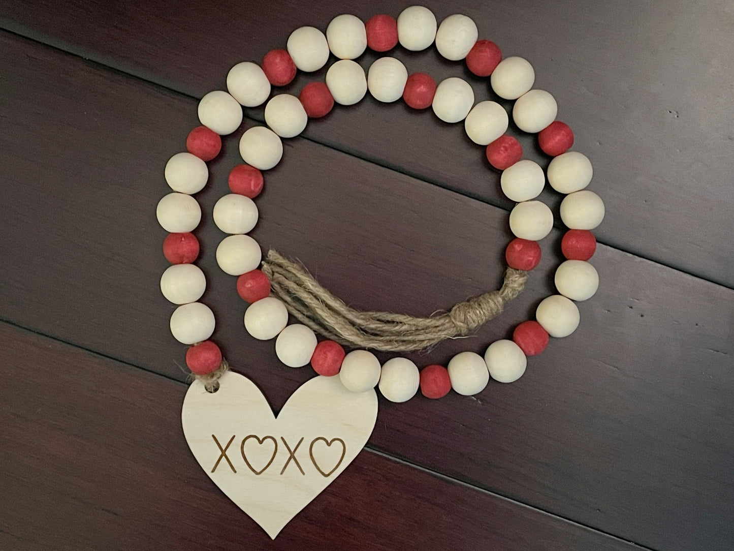 Valentine’s Day Beaded Garland with Heart