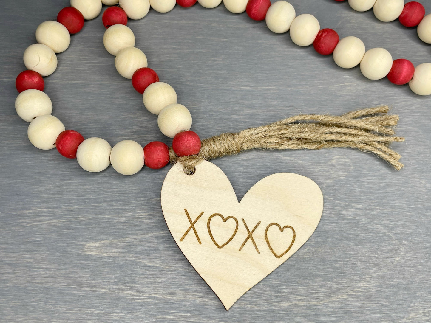 Valentine’s Day Beaded Garland with Heart