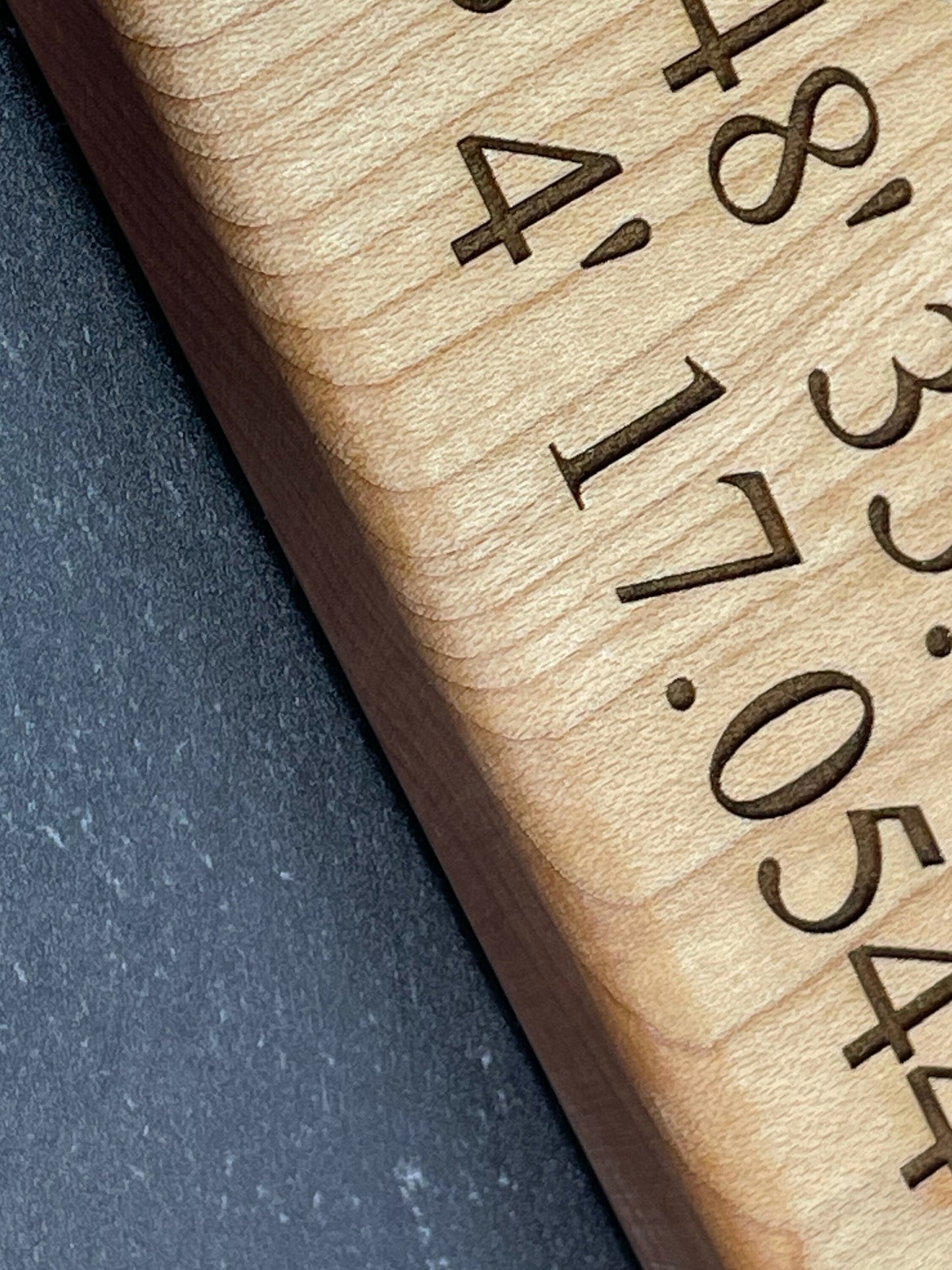 Engraved Cutting Board With Coordinates