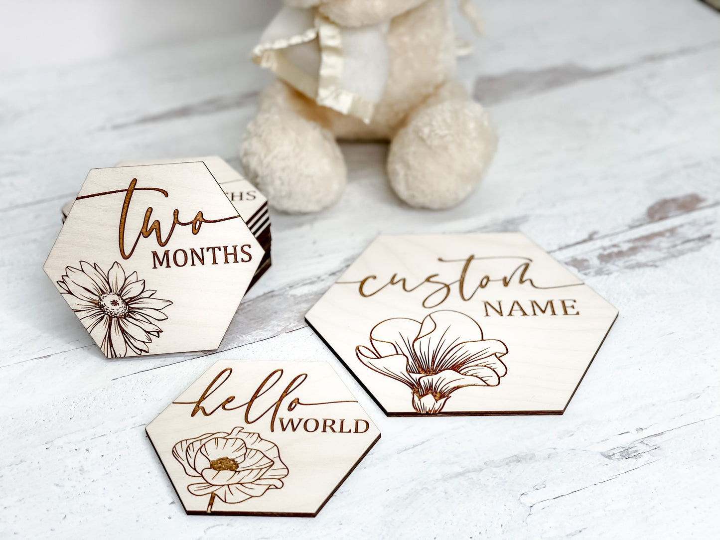 Baby Monthly Milestones, Floral