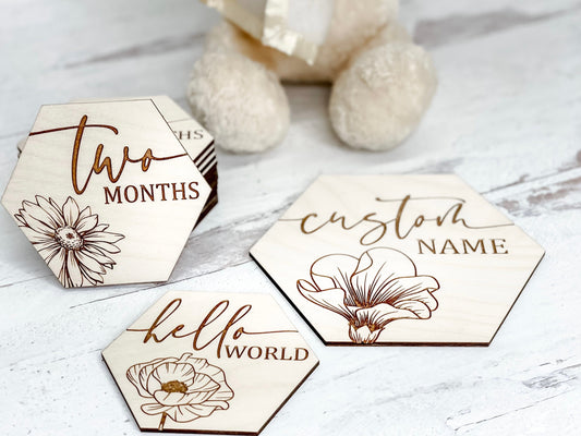 Baby Monthly Milestones, Floral