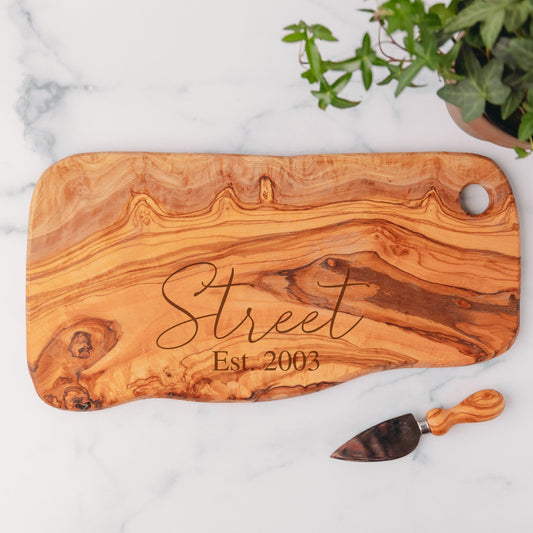 Olive Wood Charcuterie Board and Accessories