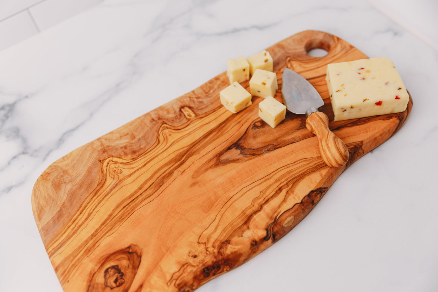 Olive Wood Charcuterie Board and Accessories