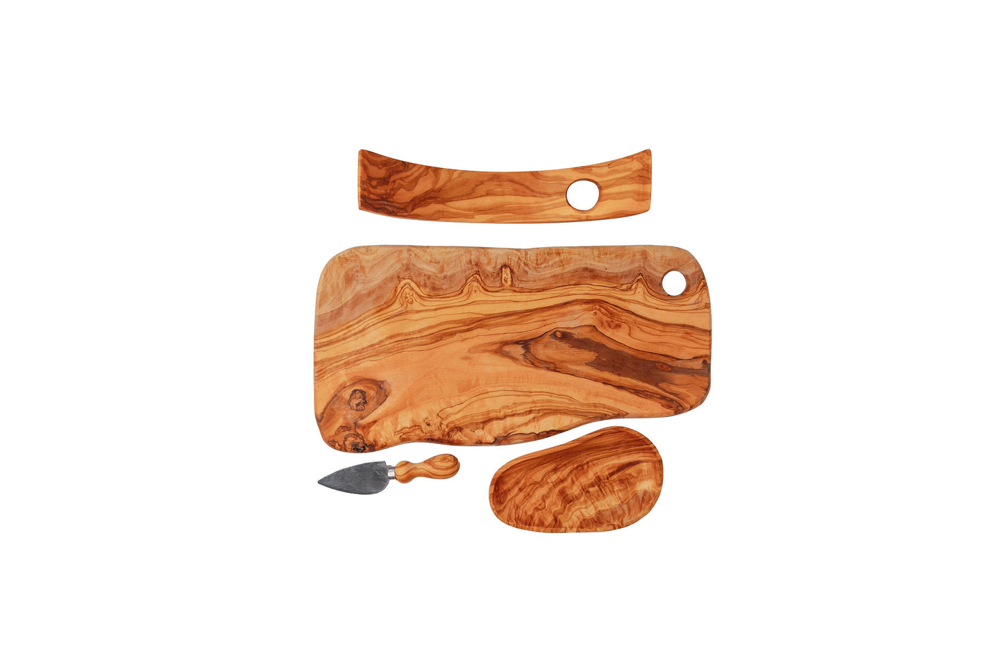 Olive Wood Charcuterie Board and Accessories