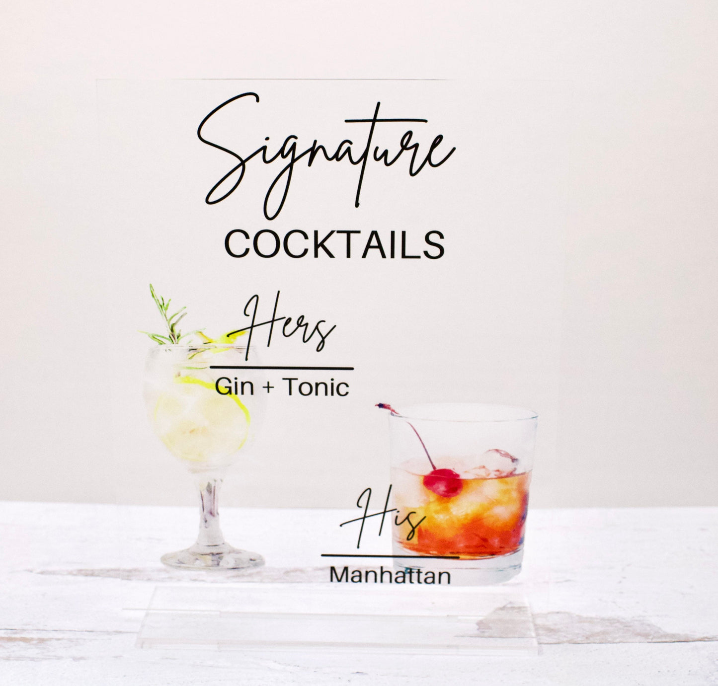 Signature Cocktails Sign