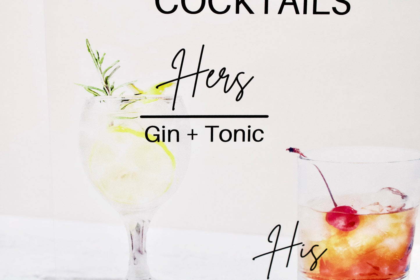 Signature Cocktails Sign