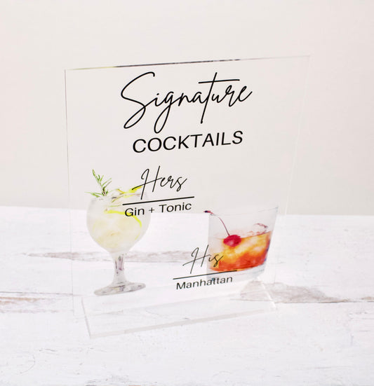 Signature Cocktails Sign